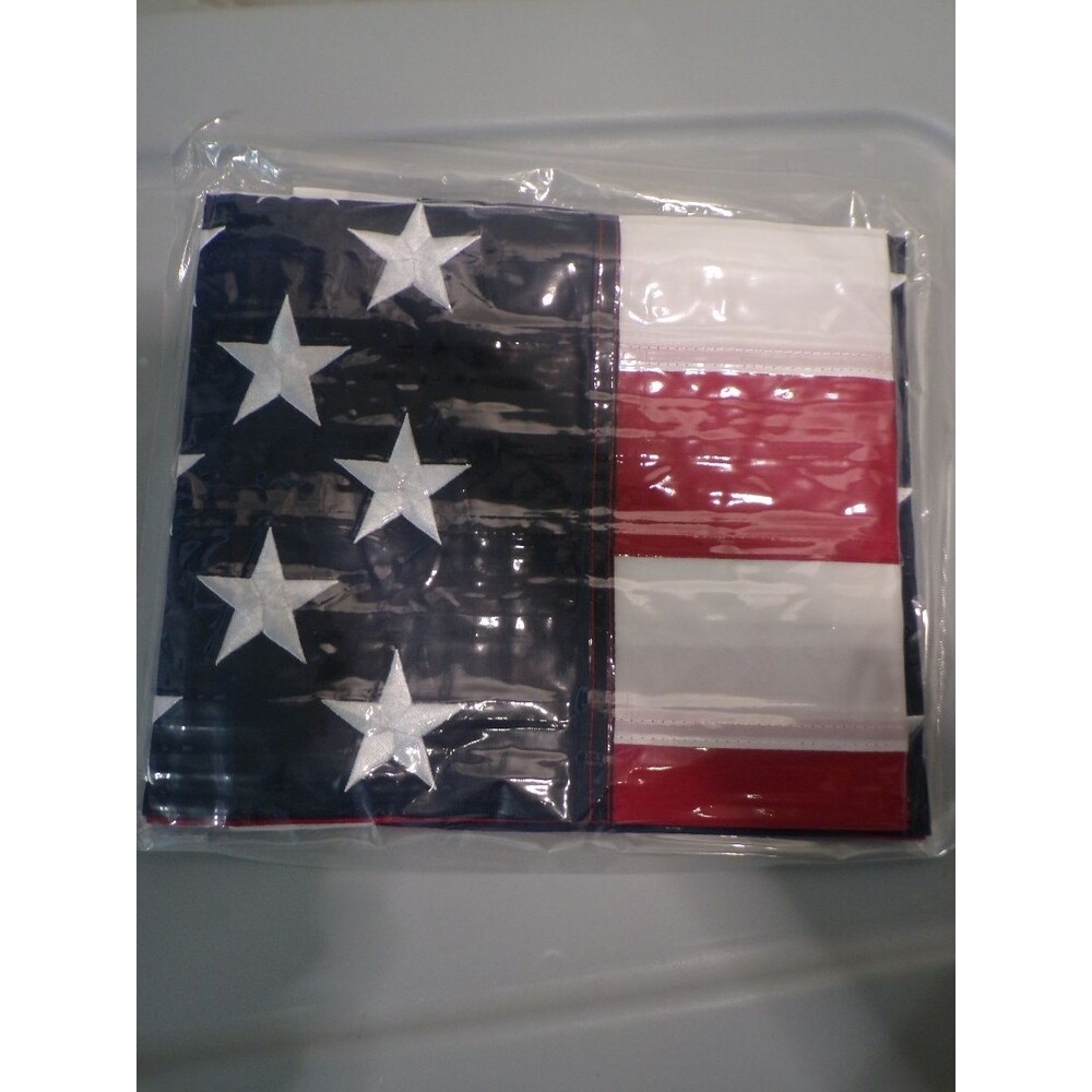 American Flag 3x5 ft Embroidered Stars Sewn Stripes USA Polyester